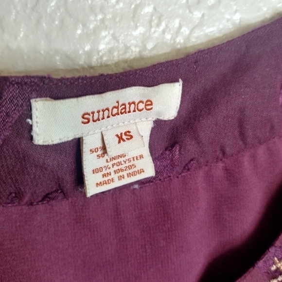 Sundance embroidered embellished drawstring long sleeve blouse sz Xs - Picture 5 of 7